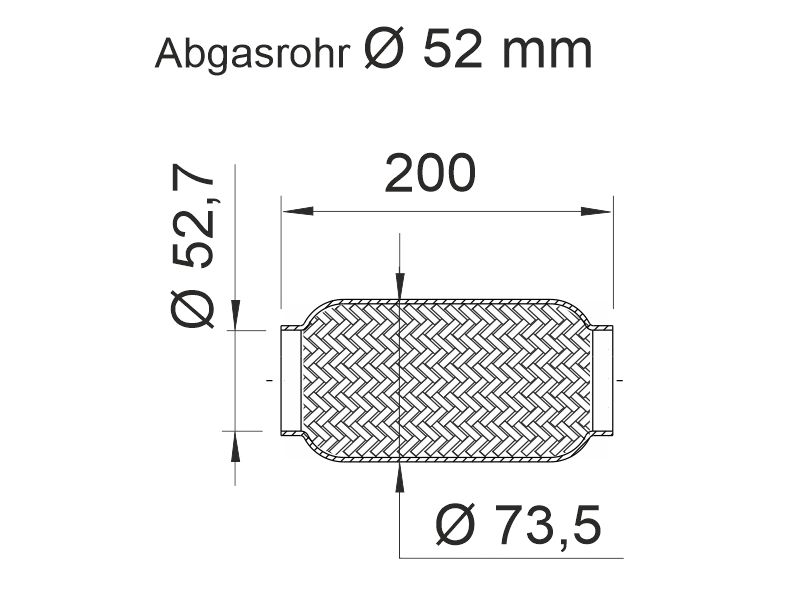 ERNST Fleksrør, udstødningssystem 460040