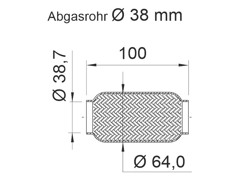 ERNST Fleksrør, udstødningssystem 460491