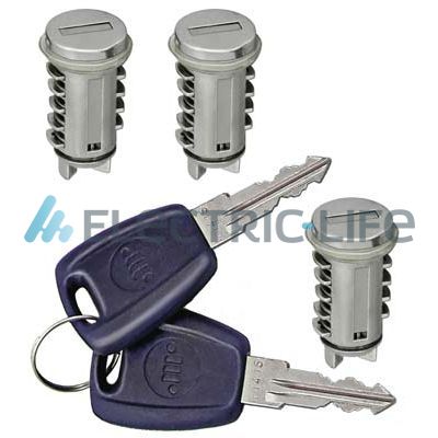 ELECTRIC LIFE Låsecylindersæt zr801213 bag for FIAT