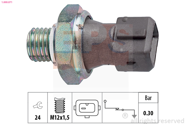 EPS Olietrykskontakt 1800071 for OPEL BMW LAND ROVER MG GENERAL MOTORS MINI HONDA ROVER TOYOTA