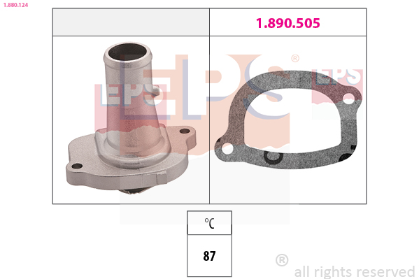 EPS Termostat, kølemiddel 1880124 for LANCIA FIAT
