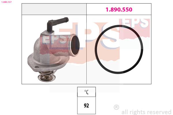 EPS Termostat, kølemiddel 1880157 for VAUXHALL OPEL GENERAL MOTORS