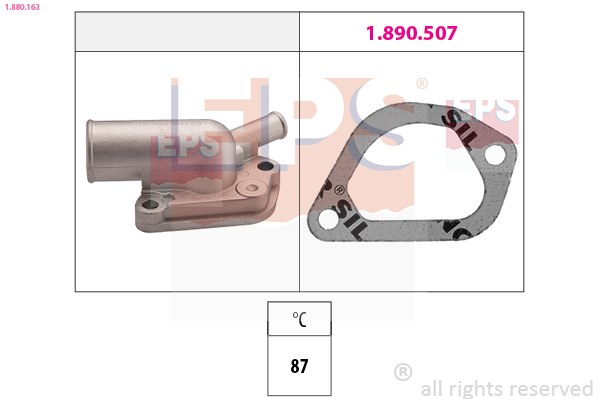 EPS Termostat, kølemiddel 1880163 for INNOCENTI LANCIA FIAT
