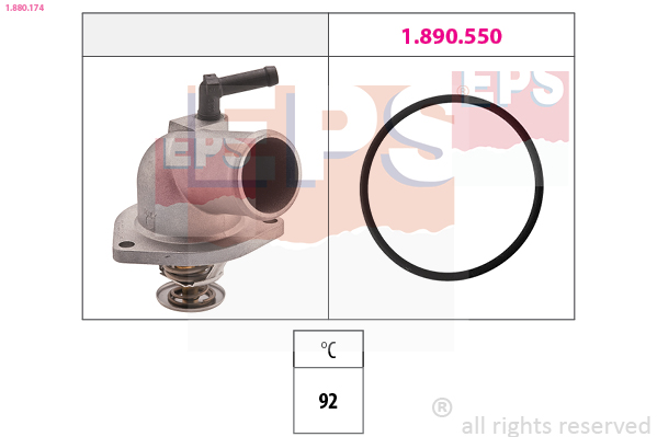 EPS Termostat, kølemiddel 1880174 for VAUXHALL GENERAL MOTORS DAEWOO