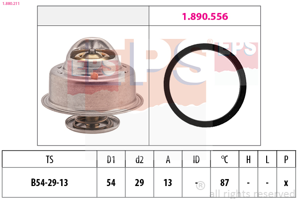 EPS Termostat, kølemiddel 1880211 for VOLVO