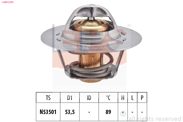 EPS Termostat, kølemiddel 1880239s for PEUGEOT VOLVO OPEL GENERAL MOTORS CITROËN FIAT LANCIA RENAULT