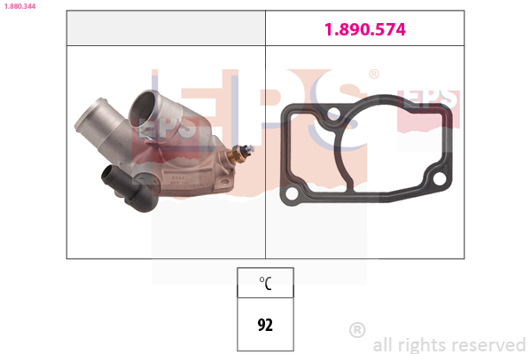 EPS Termostat, kølemiddel 1880344 for OPEL GENERAL MOTORS