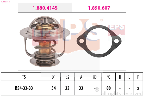 EPS Termostat, kølemiddel 1880414 for HYUNDAI KIA