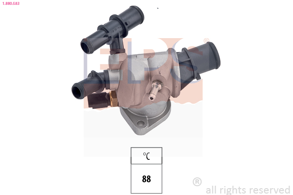 EPS Termostat, kølemiddel 1880583 for FIAT