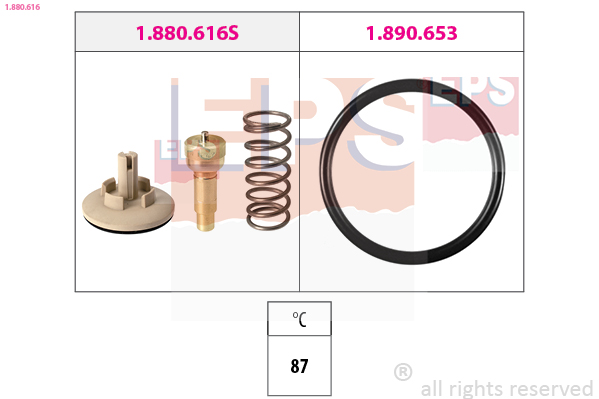 EPS Termostat, kølemiddel 1880616 for VW CUPRA