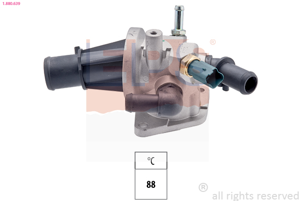 EPS Termostat, kølemiddel 1880639 for OPEL VAUXHALL GENERAL MOTORS SUZUKI