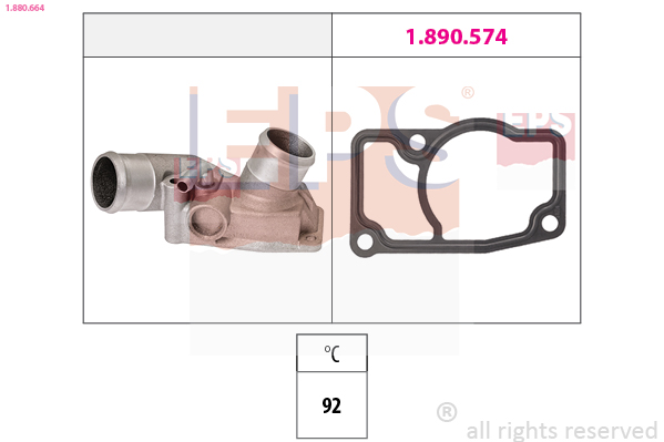 EPS Termostat, kølemiddel 1880664 for OPEL GENERAL MOTORS VAUXHALL