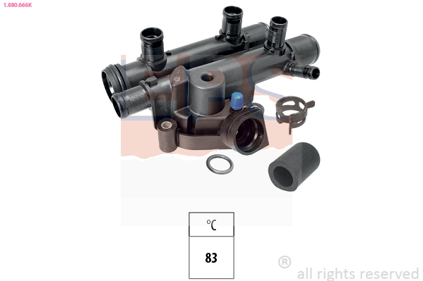 EPS Termostat, kølemiddel 1880666k for OPEL GENERAL MOTORS VAUXHALL NISSAN RENAULT
