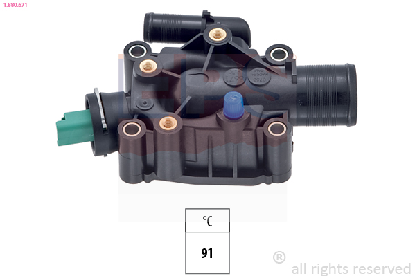EPS Termostat, kølemiddel 1880671 for VAUXHALL PEUGEOT