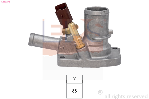 EPS Termostat, kølemiddel 1880672 for OPEL ABARTH LANCIA FIAT
