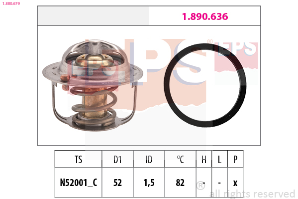 EPS Termostat, kølemiddel 1880679 for FIAT SUZUKI