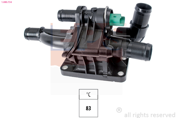 EPS Termostat, kølemiddel 1880734 for FORD VOLVO LANCIA MINI CITROËN DS FORD USA MAZDA SUZUKI
