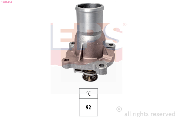 EPS Termostat, kølemiddel 1880738 for OPEL GENERAL MOTORS VAUXHALL FIAT