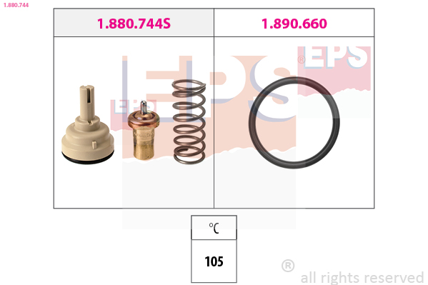 EPS Termostat, kølemiddel 1880744 for VW