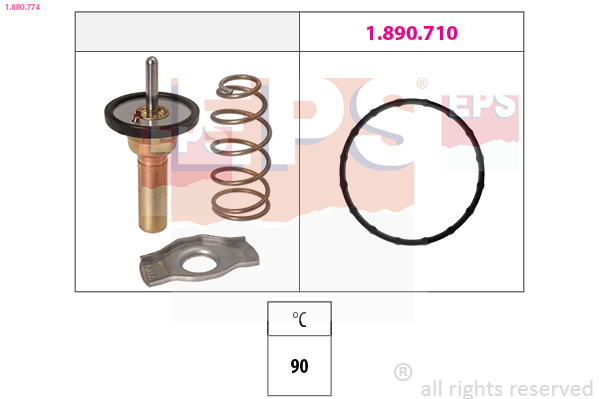 EPS Termostat, kølemiddel 1880774 for MITSUBISHI SMART