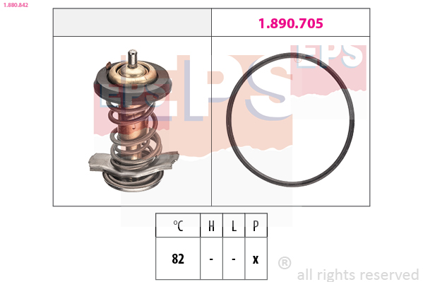 EPS Termostat, kølemiddel 1880842 for FIAT LANCIA IVECO