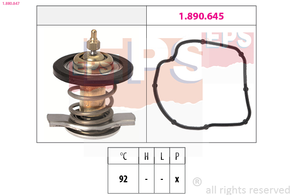 EPS Termostat, kølemiddel 1880847 for MERCEDES-BENZ