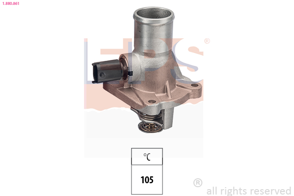 EPS Termostat, kølemiddel 1880861 for OPEL GENERAL MOTORS
