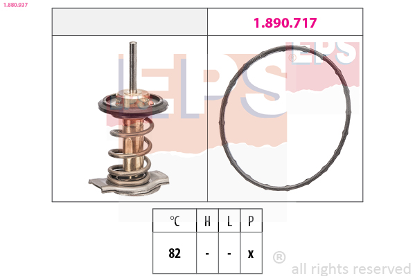 EPS Termostat, kølemiddel 1880937 for TOYOTA