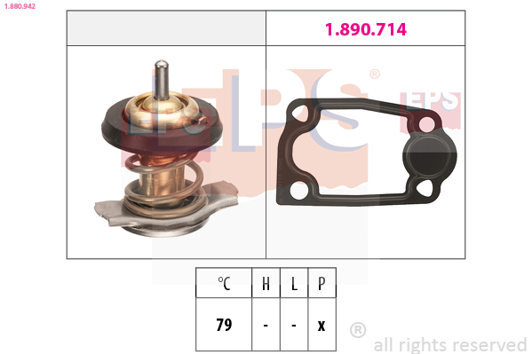 EPS Termostat, kølemiddel 1880942 for IVECO FIAT CITROËN PEUGEOT