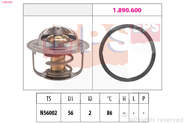 EPS Termostat, kølemiddel 1880949 for SUBARU