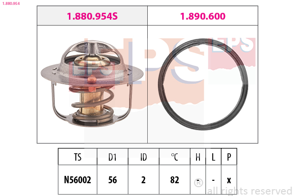 EPS Termostat, kølemiddel 1880954 for SUBARU