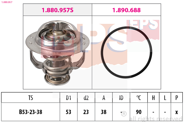 EPS Termostat, kølemiddel 1880957 for VW