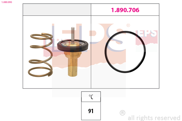 EPS Termostat, kølemiddel 1880995 for NISSAN DACIA