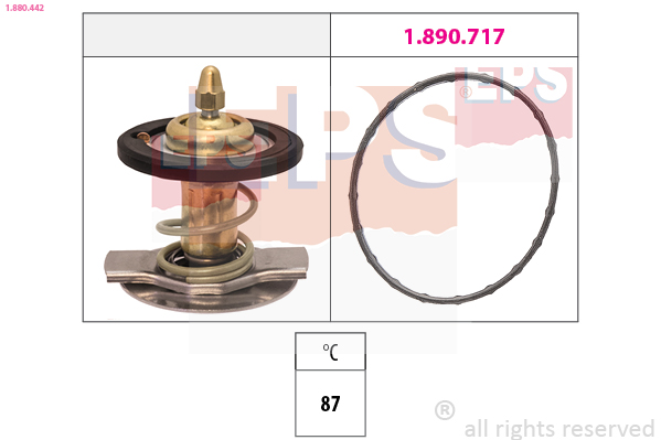 EPS Termostat, kølemiddel 1880442 for PUCH CHRYSLER MERCEDES-BENZ