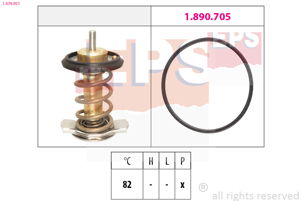 EPS Termostat, kølemiddel 1879951 for FIAT