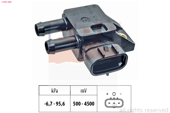 EPS Sensor,udstødningstryk 1.993.308 for TOYOTA LEXUS
