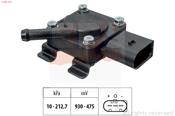 EPS Sensor,udstødningstryk 1.993.312 for BMW