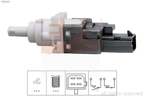 EPS Kontakt, koblingsbetjening (fartpilot) 1810161 for MASERATI PEUGEOT FORD ABARTH CHRYSLER