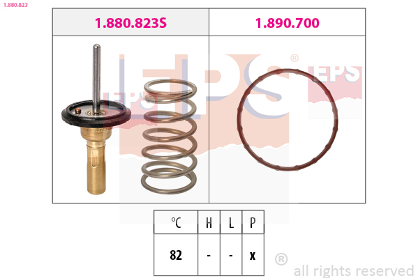 EPS Termostat, kølemiddel 1880823 for TOYOTA