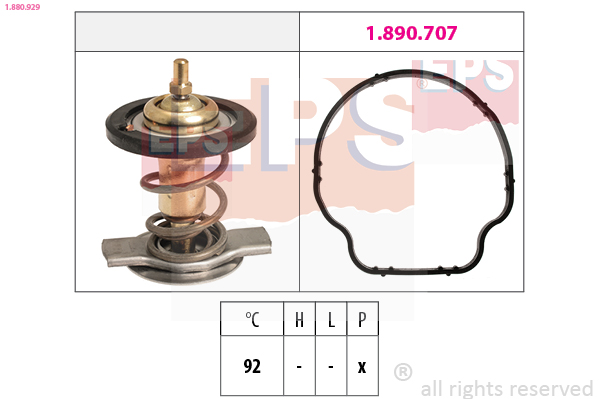 EPS Termostat, kølemiddel 1880929 for MERCEDES-BENZ