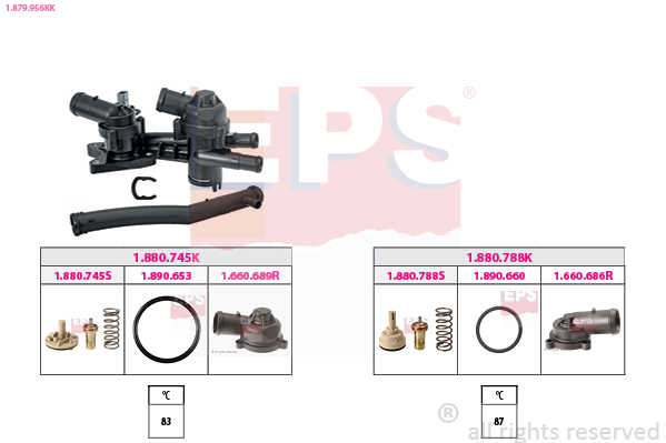 EPS Termostat, kølemiddel 1879956kk for VW CUPRA