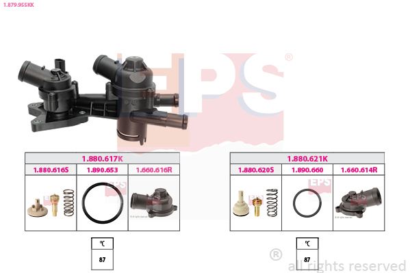 EPS Termostat, kølemiddel 1879955kk for CUPRA VW