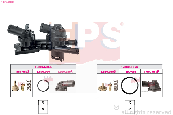 EPS Termostat, kølemiddel 1879960kk for CUPRA VW
