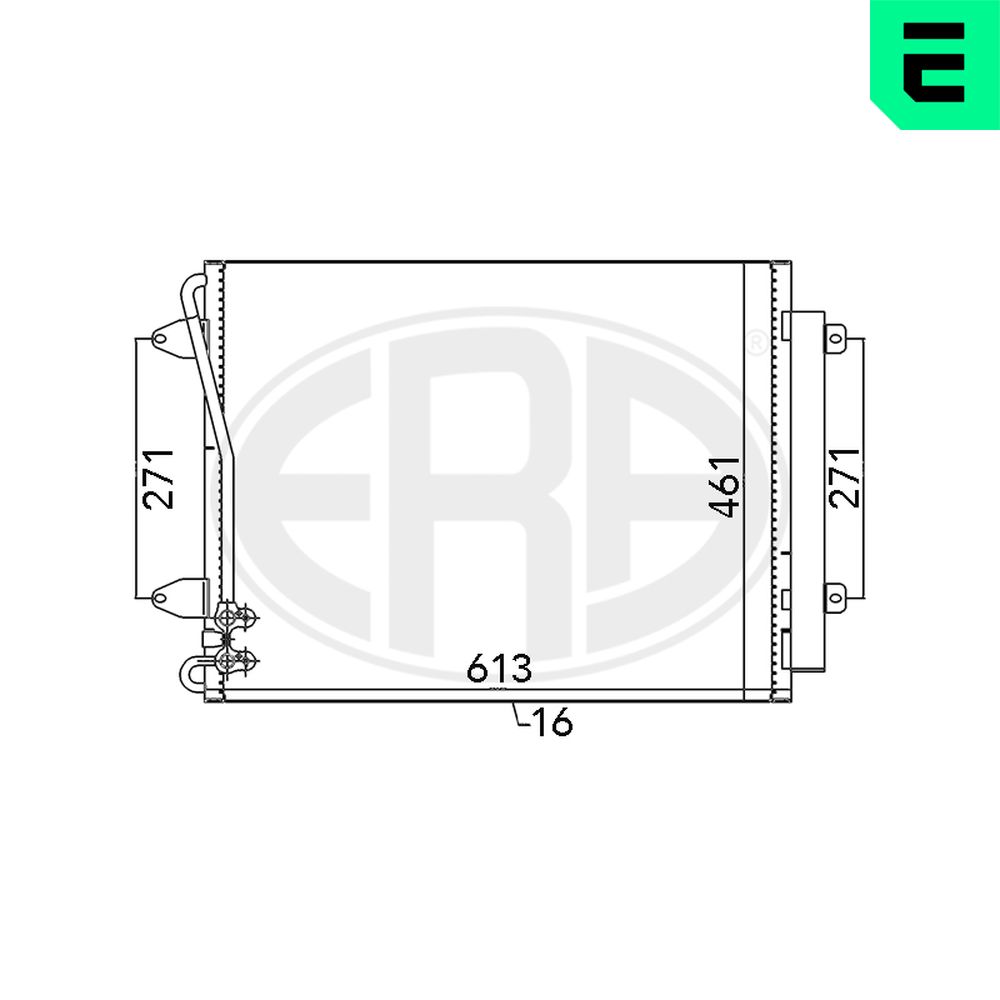 ERA Kondensor, klimaanlæg 667108 for VW