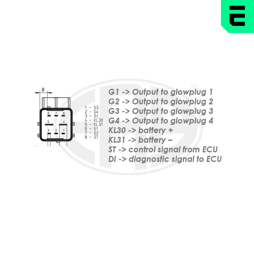 ERA Styreenhed, forvarmningstid 661363 for CITROËN/PEUGEOT FORD OPEL BMW VOLVO GENERAL MOTORS FIAT RENAULT