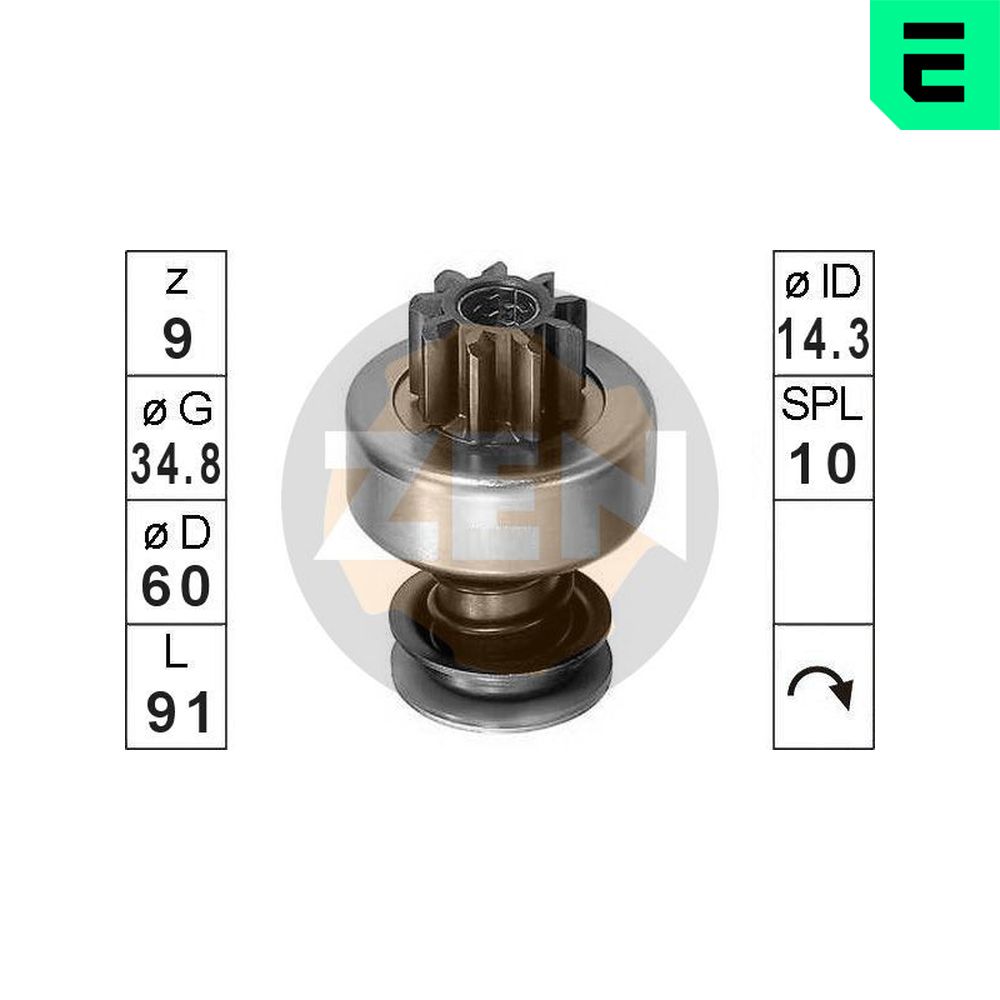 ERA Friløbsgear, starter ZN0367 for FIAT