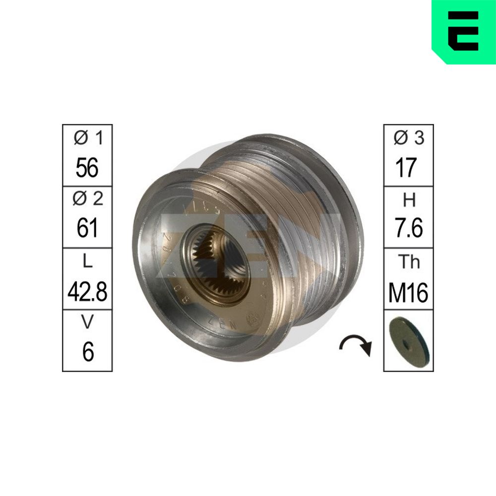 ERA Generator friløbskobling zn5377 for MERCEDES-BENZ