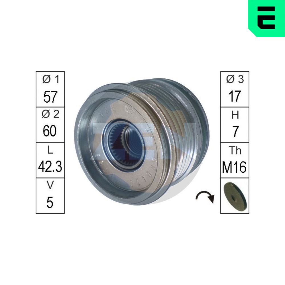 ERA Generator friløbskobling zn5508 for OPEL FIAT