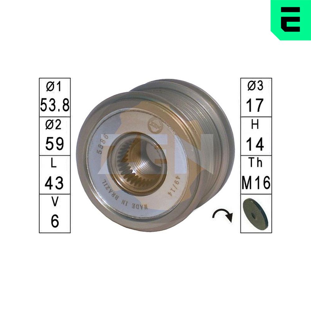 ERA Generator friløbskobling zn5586