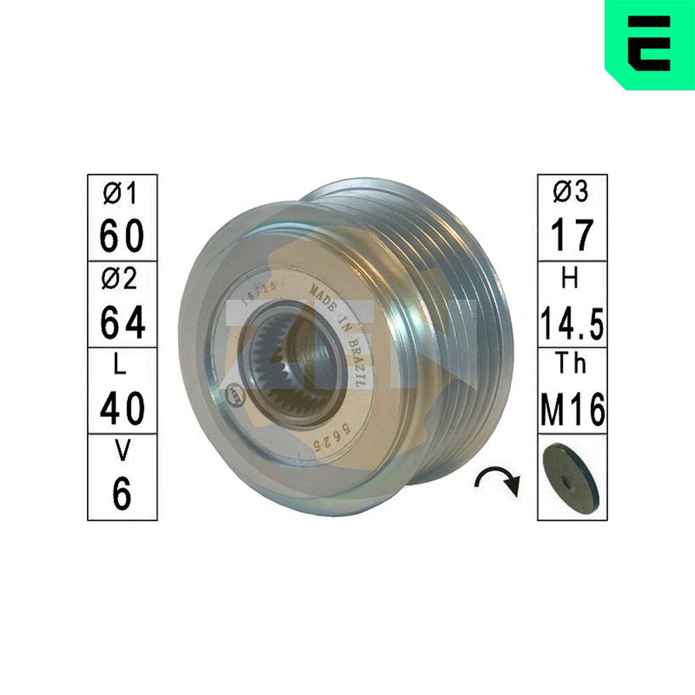 ERA Generator friløbskobling zn5625 for OPEL GENERAL MOTORS